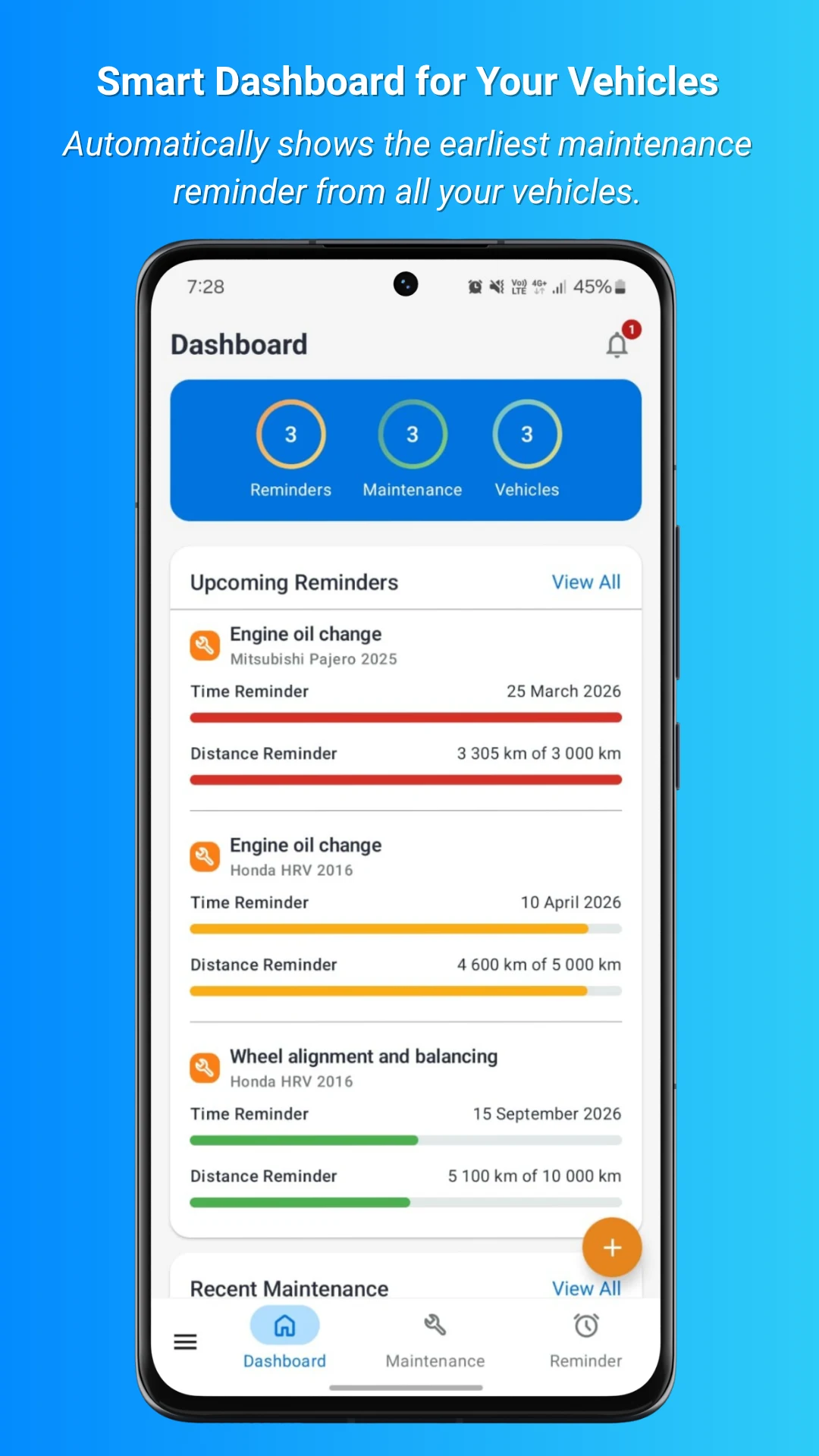 Vehicle Maintenance Log screenshot